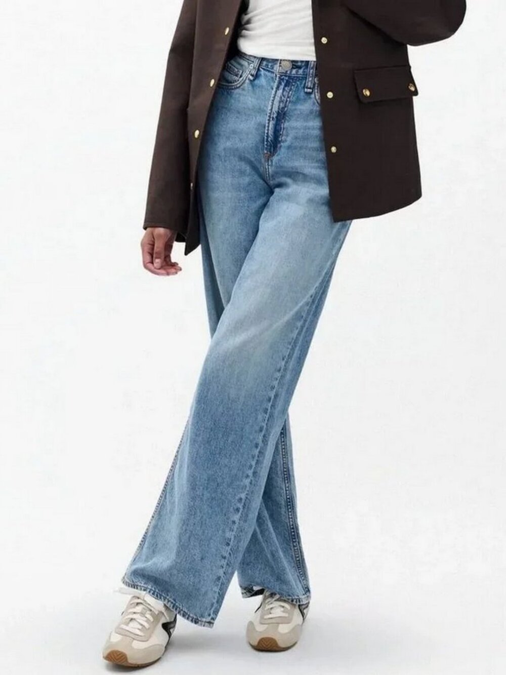 Rag & Bone Featherweight Logan Wide Leg Jeans in Audrey